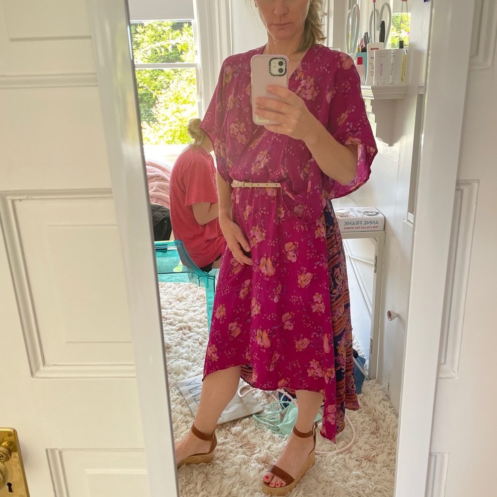 Indie Ella “Oliana” Printed Silk Maxi Duster